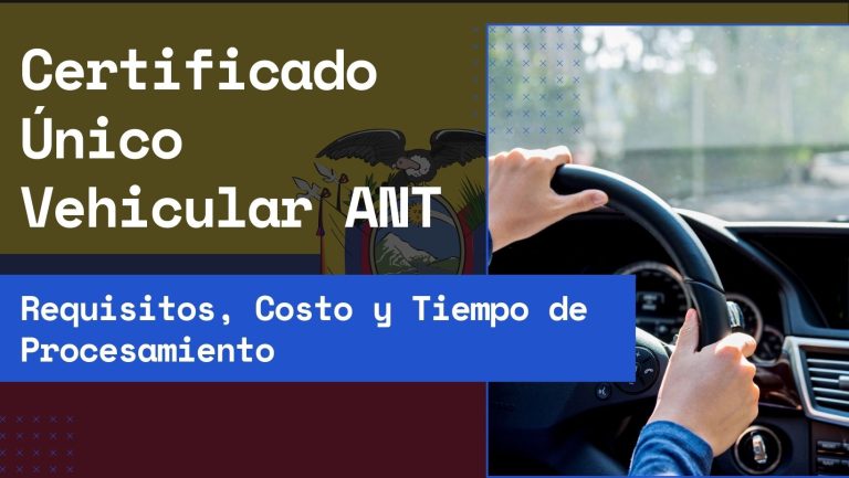 Certificado Único Vehicular ANT